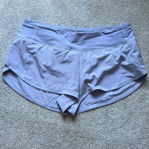 Light Purple Lulu lemon Speed up shorts